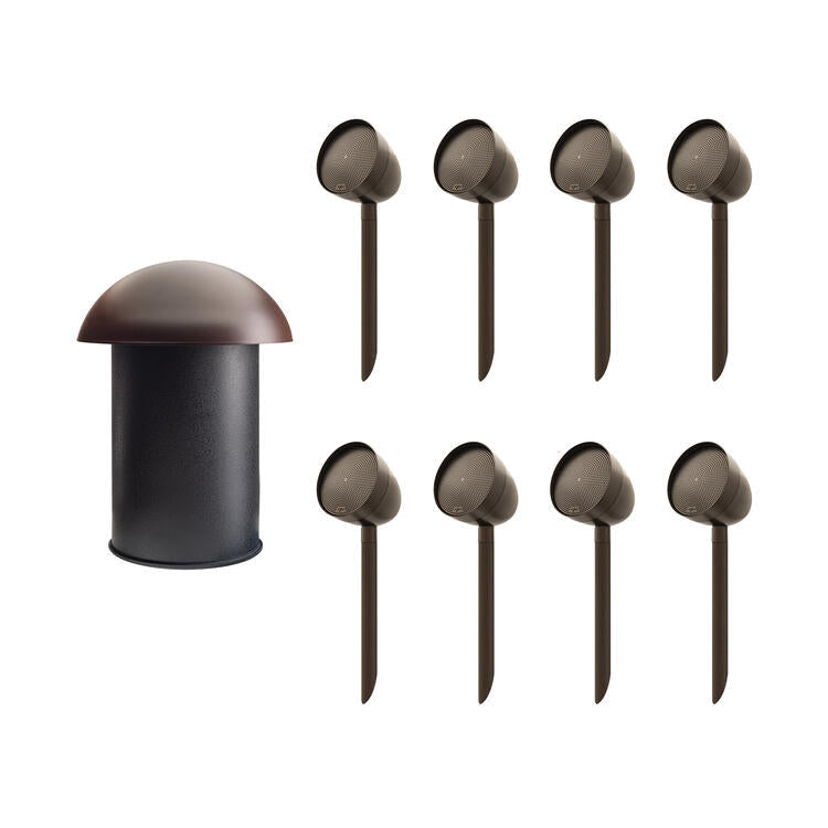 Paradigm Garden Oasis Essentials System | Ensemble d'Haut-parleurs Extérieur - 8 Haut-parleurs - 1 Caisson de grave - Bronze-SONXPLUS Rivière-du-Loup