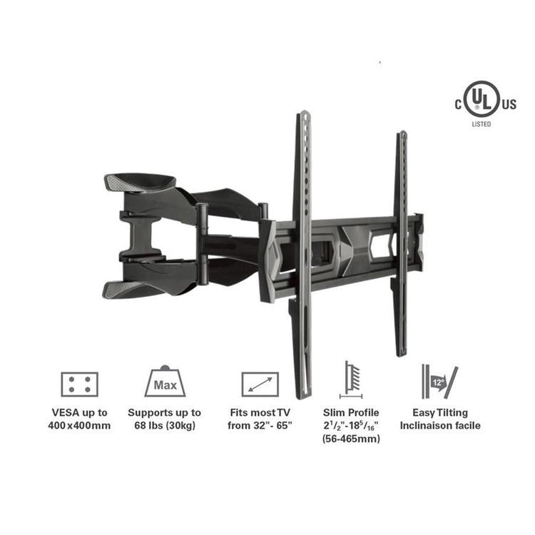 Syncmount SM-3265FM | Support mural articulé pour téléviseur 32" à 65" - Jusqu'à 66 lb-SONXPLUS Rivière-du-Loup