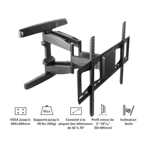 Syncmount SM-4270DMF | Support mural articulé pour téléviseur 42" à 70" - Jusqu'à 99 lb-SONXPLUS Rivière-du-Loup