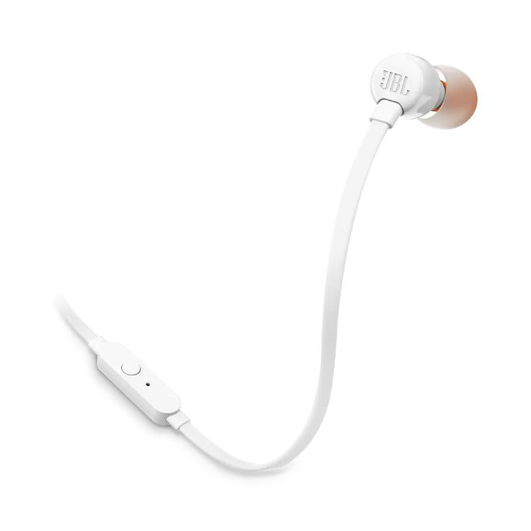 JBL Tune 110 | Écouteurs filaire intra-auriculaires - Avec télécommande 1 bouton - Microphone - Blanc-SONXPLUS Rivière-du-Loup