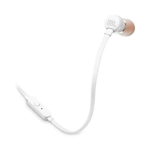 JBL Tune 110 | Écouteurs filaire intra-auriculaires - Avec télécommande 1 bouton - Microphone - Blanc-SONXPLUS Rivière-du-Loup