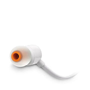 JBL Tune 110 | Écouteurs filaire intra-auriculaires - Avec télécommande 1 bouton - Microphone - Blanc-SONXPLUS Rivière-du-Loup