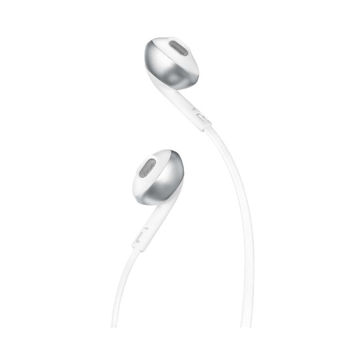 JBL Tune 205 | Écouteurs filaire intra-auriculaires - JBL Pure Bass - Microphone - Chrome-SONXPLUS Rivière-du-Loup