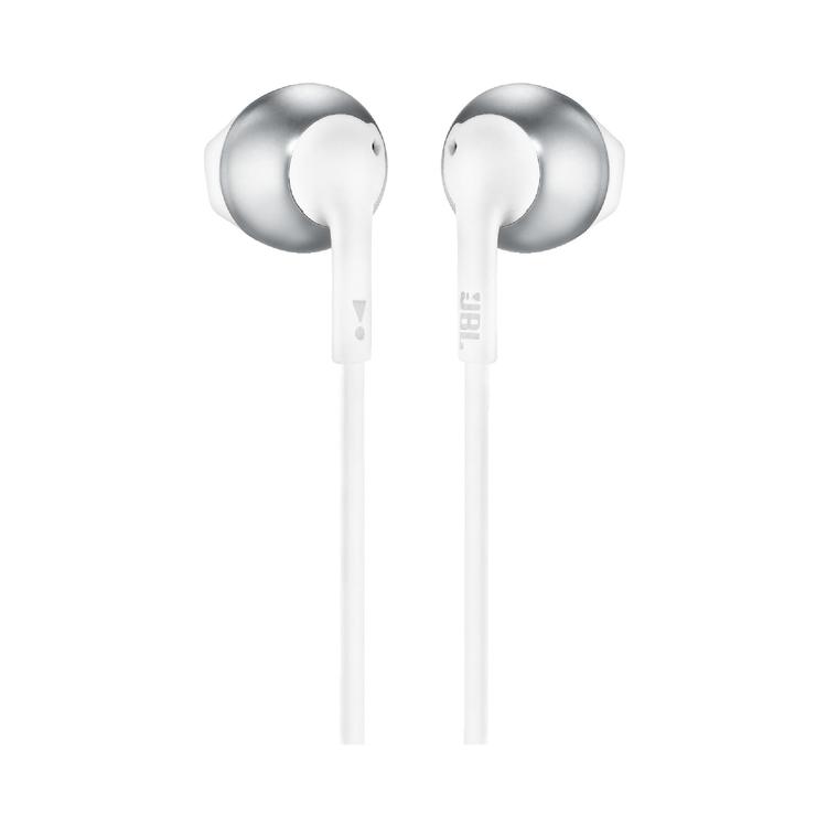 JBL Tune 205 | Écouteurs filaire intra-auriculaires - JBL Pure Bass - Microphone - Chrome-SONXPLUS Rivière-du-Loup