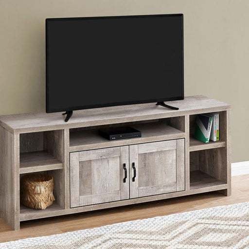 Monarch Specialties I 2742 | Meuble TV - 60" - Imitation bois - Taupe-SONXPLUS Rivière-du-Loup