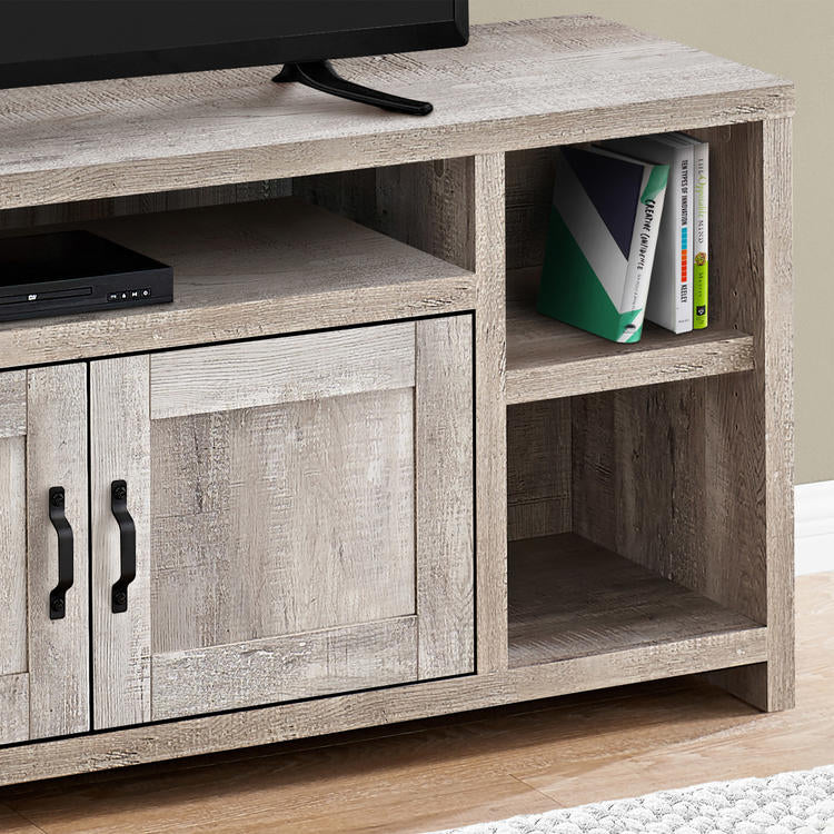Monarch Specialties I 2742 | Meuble TV - 60" - Imitation bois - Taupe-Rivière-du-Loup