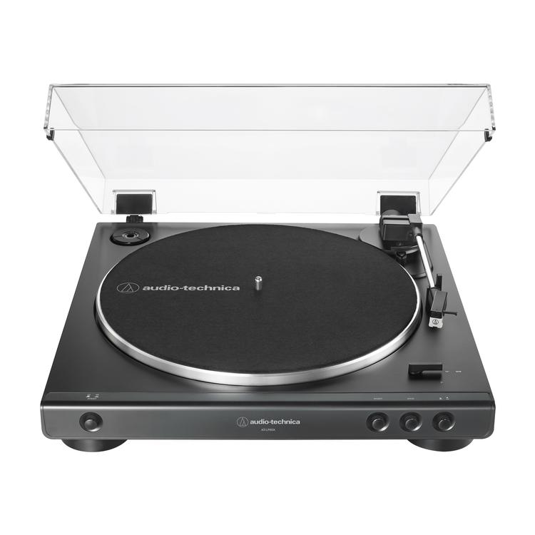 Audio-Technica AT-LP60XBK | Table tournante Stéréo - Entraînement par courroie - Entièrement automatique - Noir-SONXPLUS Rivière-du-Loup