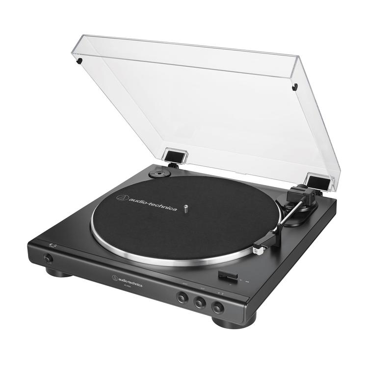 Audio-Technica AT-LP60XBK | Table tournante Stéréo - Entraînement par courroie - Entièrement automatique - Noir-SONXPLUS Rivière-du-Loup