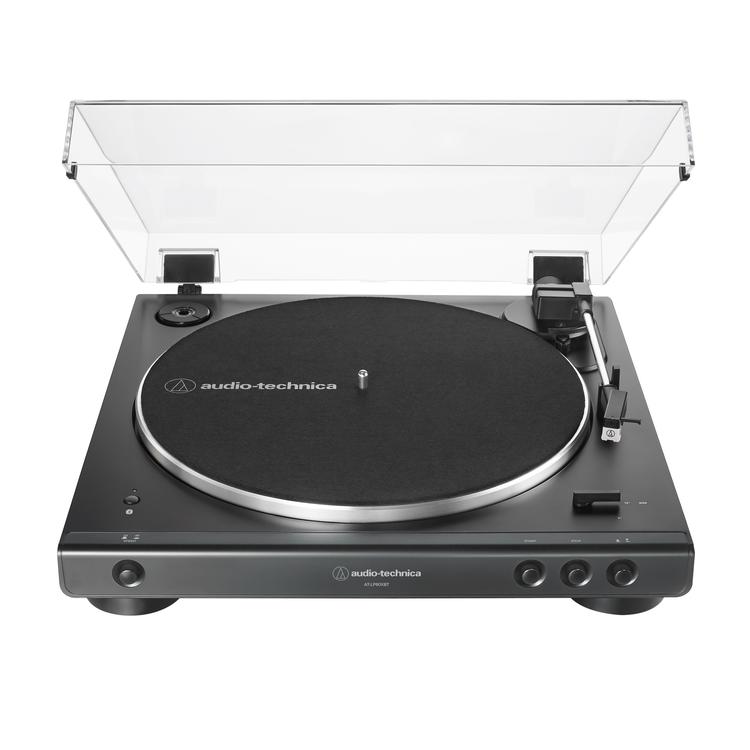 Audio-Technica AT-LP60XBTBK | Table tournante Stéréo - Sans fil - Bluetooth - Entraînement par courroie - Entièrement automatique - Noir-SONXPLUS Rivière-du-Loup