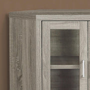 Monarch Specialties I 2701 | Meuble TV - 42" - En coin - Portes vitrés - Taupe Foncé-SONXPLUS Rivière-du-Loup