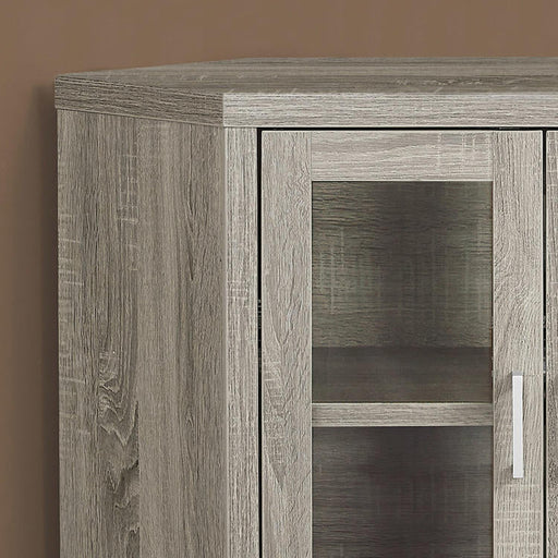 Monarch Specialties I 2701 | Meuble TV - 42" - En coin - Portes vitrés - Taupe Foncé-SONXPLUS Rivière-du-Loup