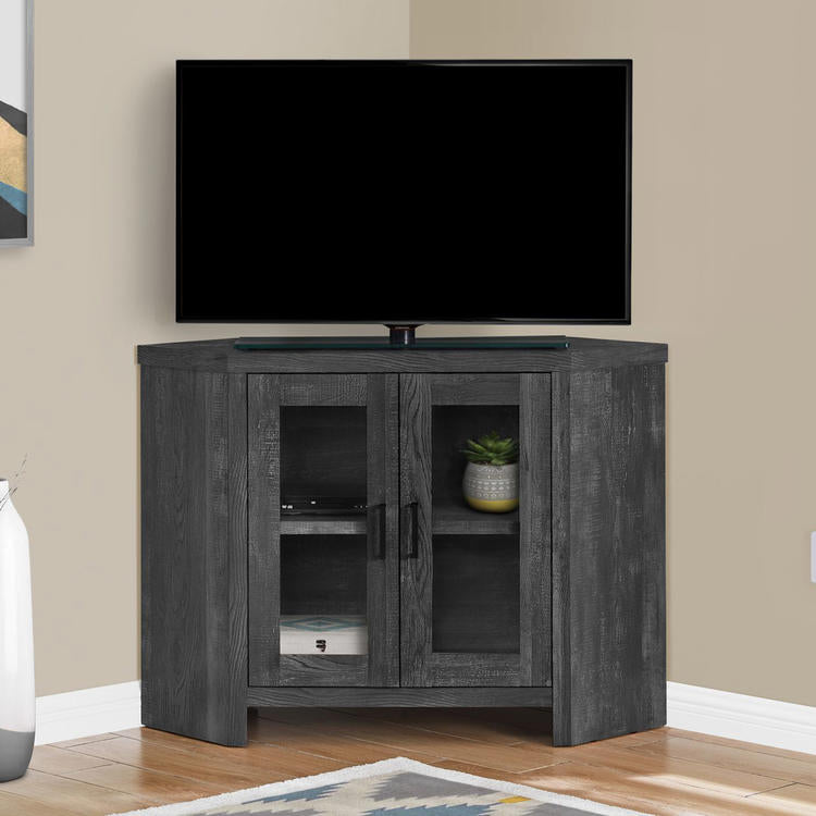 Monarch Specialties I 2716 | Meuble TV - 42" - En coin - Imitation bois - Noir-Rivière-du-Loup