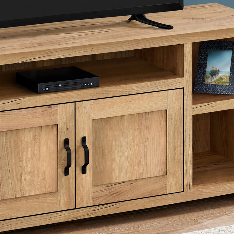 Monarch Specialties I 2744 | Meuble TV - 60" - Imitation bois - Pin d'or-Rivière-du-Loup