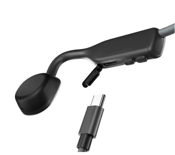 SHOKZ OpenMove | Écouteurs à conduction osseuse - Bluetooth - 6 Heures d'autonomie - Gris Ardoise-SONXPLUS Rivière-du-Loup