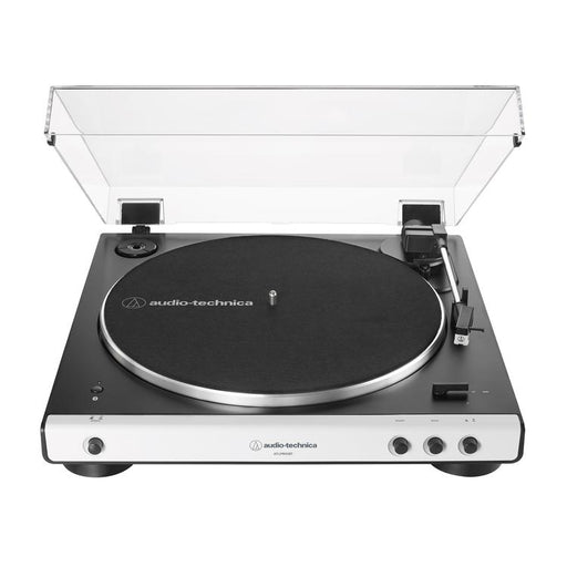 Audio-Technica AT-LP60XBT | Table tournante Stéréo - Sans fil - Bluetooth - Entraînement par courroie - Entièrement automatique - Blanc-SONXPLUS Rivière-du-Loup