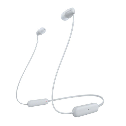 Sony WI-C100 | Écouteurs intra-auriculaires - Sans fil - Bluetooth - Autour du cou - Microphone - IPX4 - Blanc-SONXPLUS Rivière-du-Loup