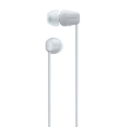 Sony WI-C100 | Écouteurs intra-auriculaires - Sans fil - Bluetooth - Autour du cou - Microphone - IPX4 - Blanc-Rivière-du-Loup