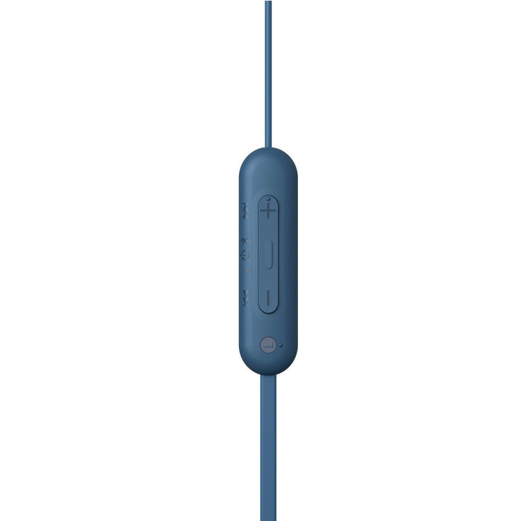 Sony WI-C100 | Écouteurs intra-auriculaires - Sans fil - Bluetooth - Autour du cou - Microphone - IPX4 - Bleu-SONXPLUS Rivière-du-Loup