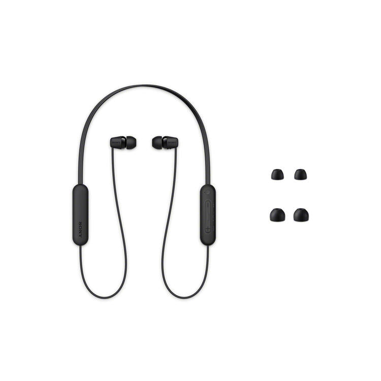Sony WI-C100 | Écouteurs intra-auriculaires - Sans fil - Bluetooth - Autour du cou - Microphone - IPX4 - Noir-Rivière-du-Loup