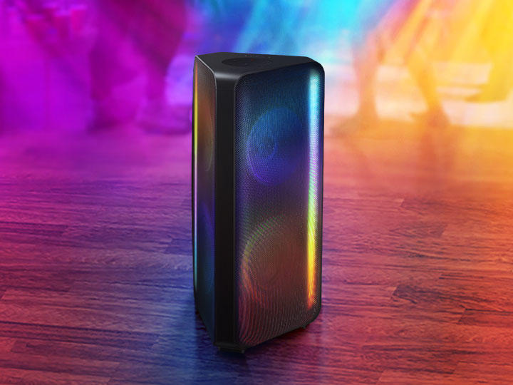 Samsung MX-ST40B | Haut-parleur portable puissant - Tour de son - Bluetooth - 160W - Bidirectionnels - Lumières à DEL - Connexion Bluetooth multiple - Noir-Rivière-du-Loup