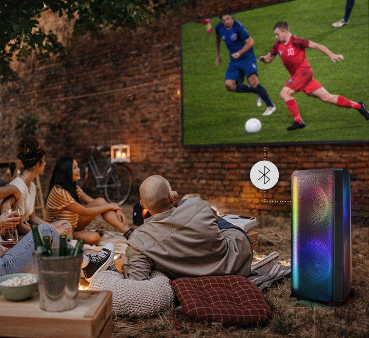 Samsung MX-ST50B | Haut-parleur portable puissant - Tour de son - Bluetooth - 240W - Fonction Karaoké - Lumières à DEL - Connexion Bluetooth multiple - Noir-SONXPLUS Rivière-du-Loup