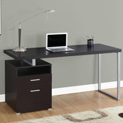 Monarch Specialties I 7143 | Meuble d'ordinateur - 60" - Métal argent - Espresso-SONXPLUS Rivière-du-Loup