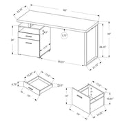 Monarch Specialties I 7143 | Meuble d'ordinateur - 60" - Métal argent - Espresso-Rivière-du-Loup