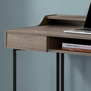 Monarch Specialties I 7360 | Meuble d'ordinateur - 48" - Avec tiroirs - Métal noir - Taupe foncé-Rivière-du-Loup