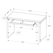 Monarch Specialties I 7439 | Meuble d'ordinateur - Compact - Grand plateau de clavier - Dessus gris - Noir-Rivière-du-Loup