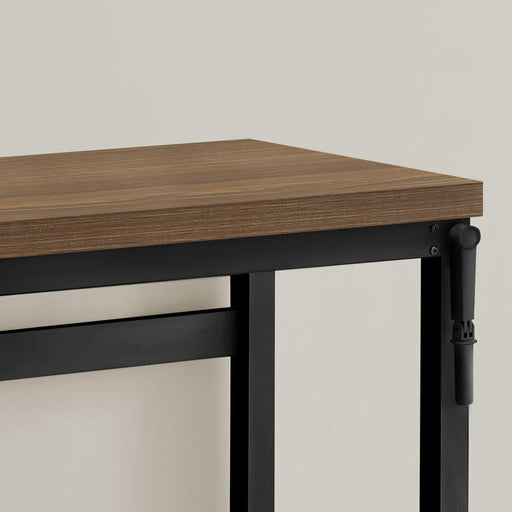 Monarch Specialties I 7675 | Meuble d'ordinateur - 48" - Hauteur ajustable - Style contemporain - Base en métal noir - Imitation bois noyer-SONXPLUS Rivière-du-Loup