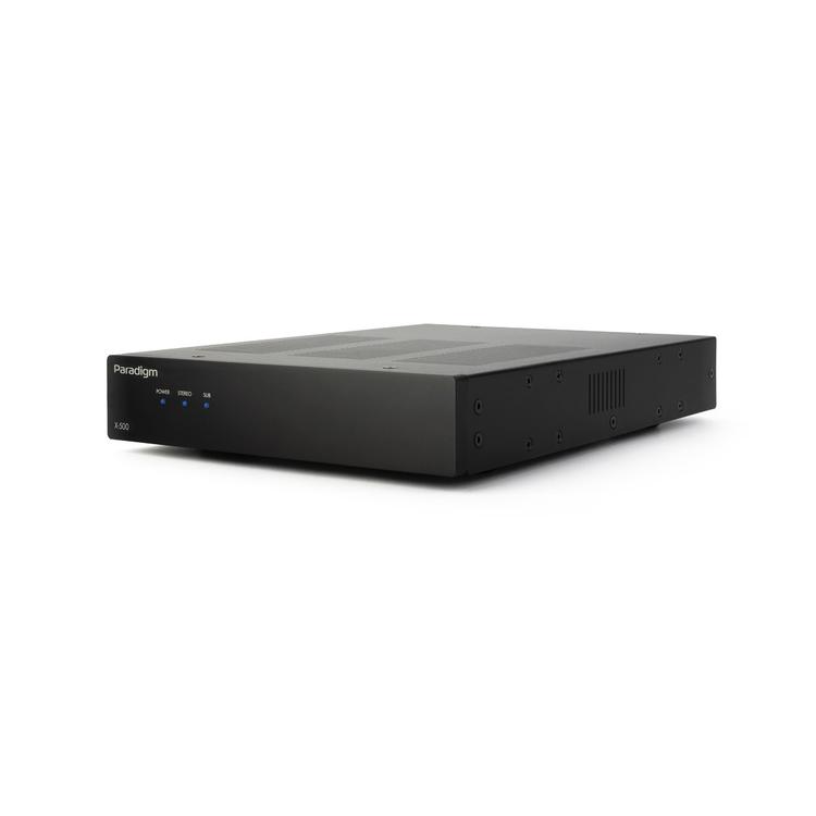 Paradigm X-500 | Amplificateur stéréo - 2 canaux ou monocanal ponté - Jusqu’à 500 watts de puissance - Mince - Noir-SONXPLUS Rivière-du-Loup