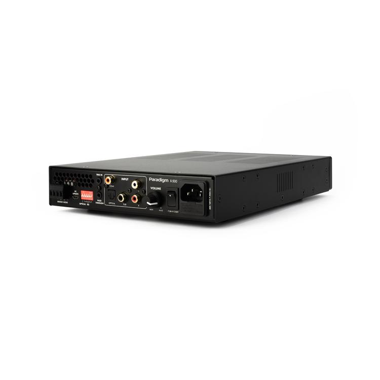 Paradigm X-500 | Amplificateur stéréo - 2 canaux ou monocanal ponté - Jusqu’à 500 watts de puissance - Mince - Noir-SONXPLUS Rivière-du-Loup