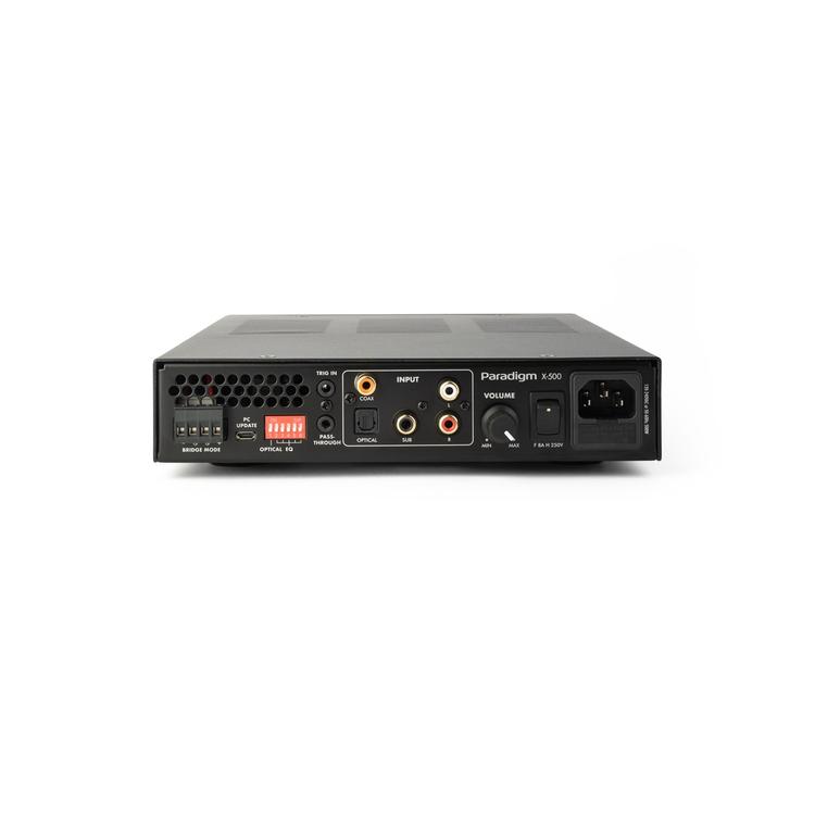 Paradigm X-500 | Amplificateur stéréo - 2 canaux ou monocanal ponté - Jusqu’à 500 watts de puissance - Mince - Noir-SONXPLUS Rivière-du-Loup