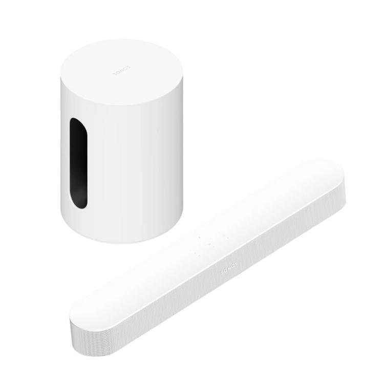 Sonos | Ensemble de divertissement avec Beam (Gén.2) et Mini-Sub - Blanc-SONXPLUS Rivière-du-Loup
