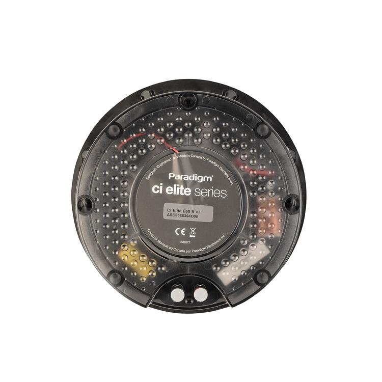 Paradigm CI Elite E65-R V2 | Haut-parleur 6-1/2" encastré - Plafonnier - SHOCK-MOUNT - Noir - Surface blanche prête à peindre - Unité-SONXPLUS Rivière-du-Loup