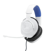 JBL Quantum 100P | Casque de jeu filaire circum-auriculaire - Pour Console Playstation - Blanc/Bleu-SONXPLUS Rivière-du-Loup