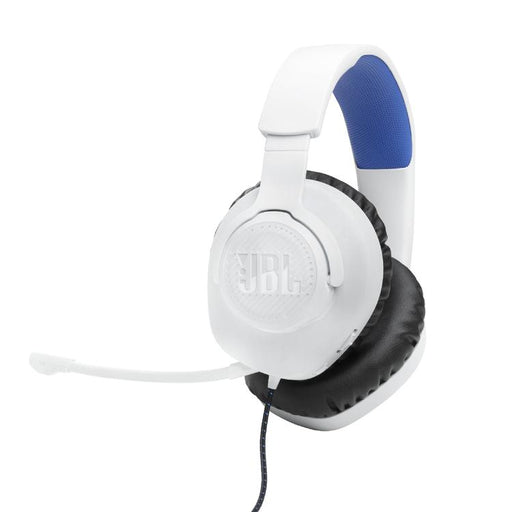JBL Quantum 100P | Casque de jeu filaire circum-auriculaire - Pour Console Playstation - Blanc/Bleu-SONXPLUS Rivière-du-Loup