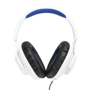 JBL Quantum 100P | Casque de jeu filaire circum-auriculaire - Pour Console Playstation - Blanc/Bleu-SONXPLUS Rivière-du-Loup