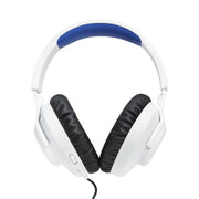 JBL Quantum 100P | Casque de jeu filaire circum-auriculaire - Pour Console Playstation - Blanc/Bleu-SONXPLUS Rivière-du-Loup