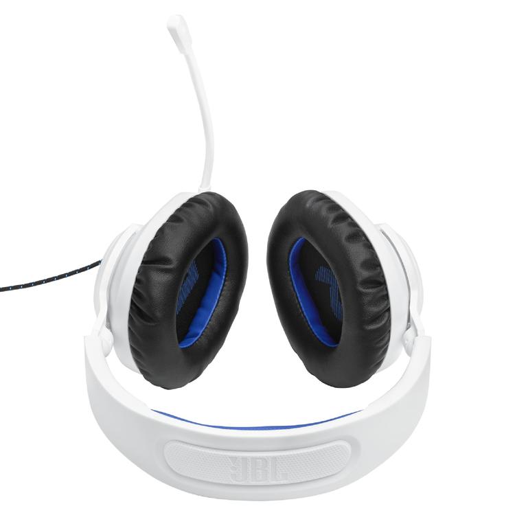 JBL Quantum 100P | Casque de jeu filaire circum-auriculaire - Pour Console Playstation - Blanc/Bleu-SONXPLUS Rivière-du-Loup