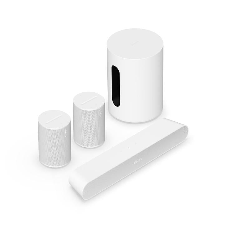 Sonos | Ensemble immersif avec Ray - Sub Mini - 2 x Era 100 - Blanc-SONXPLUS Rivière-du-Loup