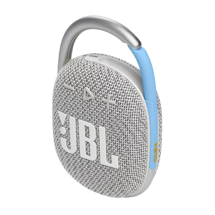 JBL Clip 4 Eco | Haut-parleur - Ultra-portable - Étanche - Bluetooth - Mousqueton intégré - Blanc-SONXPLUS Rivière-du-Loup