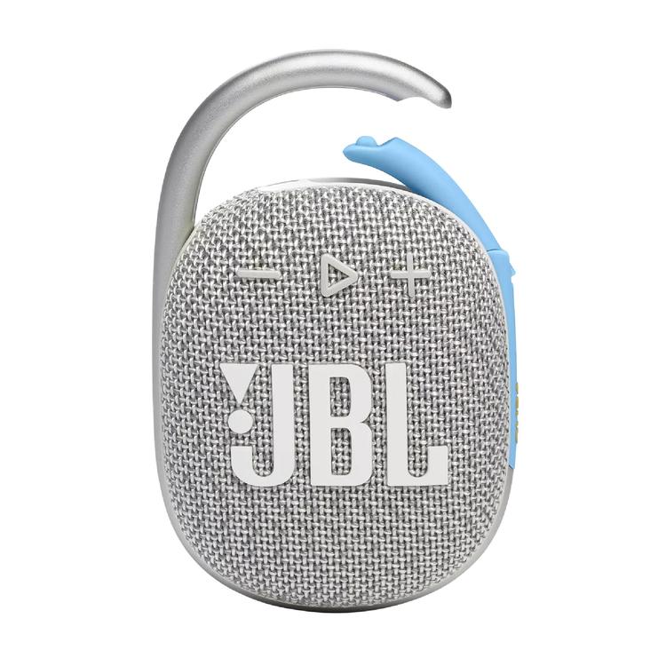 JBL Clip 4 Eco | Haut-parleur - Ultra-portable - Étanche - Bluetooth - Mousqueton intégré - Blanc-SONXPLUS Rivière-du-Loup