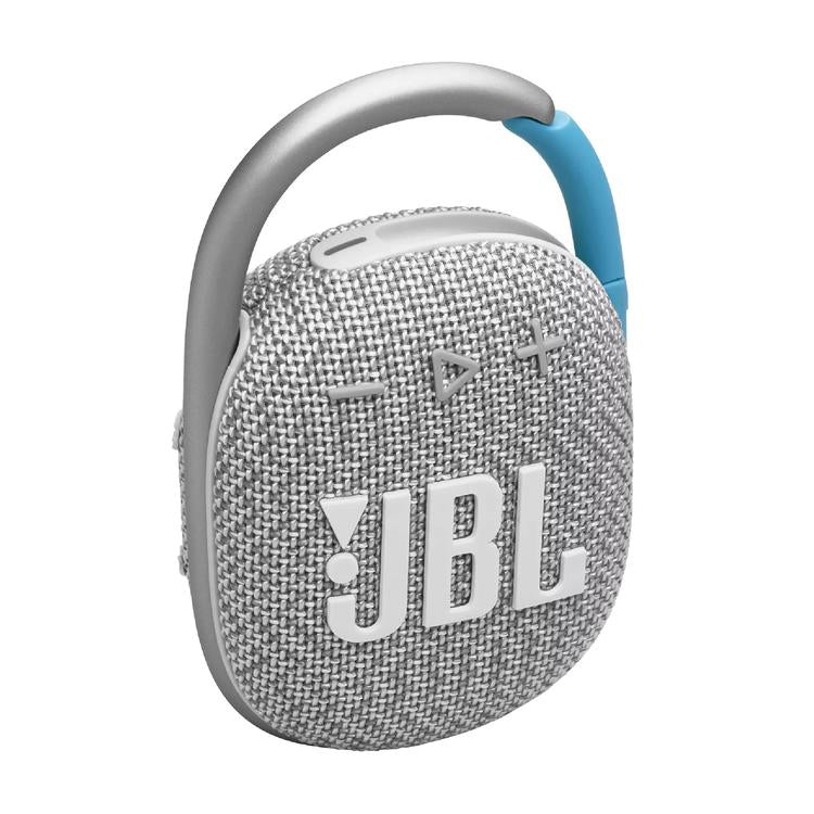 JBL Clip 4 Eco | Haut-parleur - Ultra-portable - Étanche - Bluetooth - Mousqueton intégré - Blanc-SONXPLUS Rivière-du-Loup