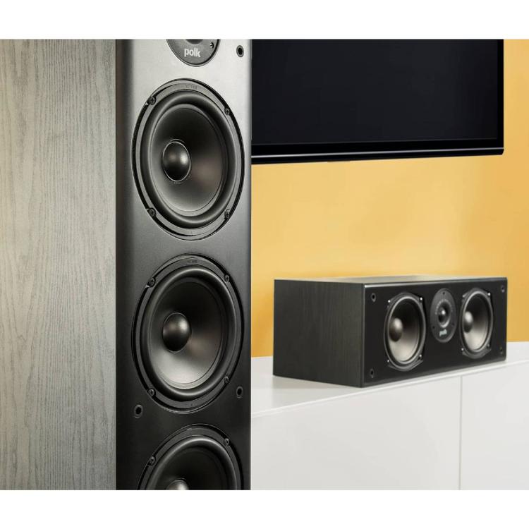 Polk T30 | Haut-parleur central - Série T - 2 voies - 100W - Noir-SONXPLUS Rivière-du-Loup