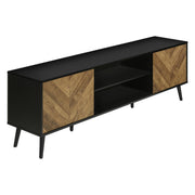 Monarch Specialties I 2781 | Meuble pour téléviseur 72'' - Base noir - Avec 2 portes simili-bois-SONXPLUS Rivière-du-Loup