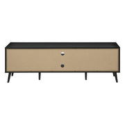 Monarch Specialties I 2781 | Meuble pour téléviseur 72'' - Base noir - Avec 2 portes simili-bois-SONXPLUS Rivière-du-Loup
