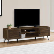 Monarch Specialties I 2717 | Meuble pour téléviseur 72'' - Simili-bois brun - Avec 2 portes-SONXPLUS Rivière-du-Loup