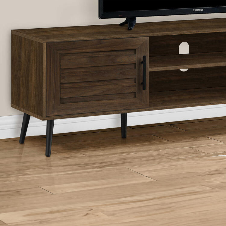 Monarch Specialties I 2717 | Meuble pour téléviseur 72'' - Simili-bois brun - Avec 2 portes-SONXPLUS Rivière-du-Loup