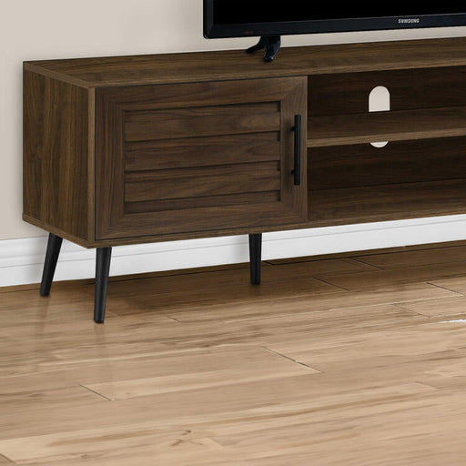 Monarch Specialties I 2717 | Meuble pour téléviseur 72'' - Simili-bois brun - Avec 2 portes-SONXPLUS Rivière-du-Loup